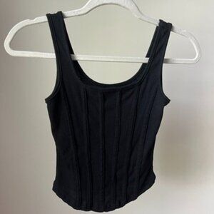 DAZY Solid Rib-Knit Tank Top